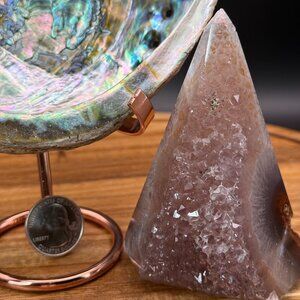 Purple Agate Chalcedony Geode Diamond Crystal Power Point Tower